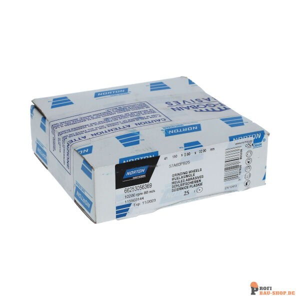 nortonschleifmittel/NORTON_schleifmittel_66253056369 Flat cutting off wheel Non-Reinforced Cut-Off-Norton NRCO-150x2x32-57A60PB25_195221